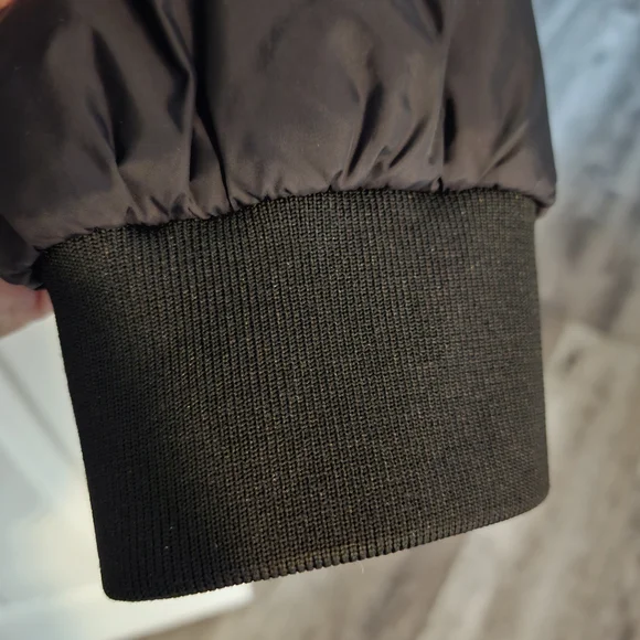 Harley-Davidson Quilted Black Bomber Jacket with Maroon Embroidery - Picture 7 of 10